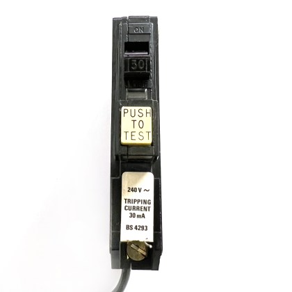 Square D Qwik-Gard QOH QOH-RCDX30 B30 30A 30 Amp 30mA RCBO Circuit Breaker Type AC